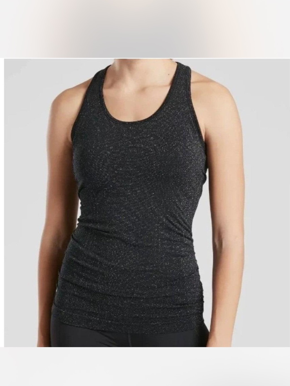 Athleta Black Sparkle Racerback Tank